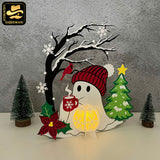 Christmas Ghost 1 - 3D Christmas Lantern File - Cricut File 3 - LightBoxGoodMan