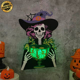 Witch And Poison - 3D Witch Lantern File - Cricut File 2 - LightBoxGoodMan