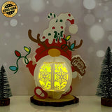 Gnome Xmas - 3D Christmas Lantern File - Cricut File 1 - LightBoxGoodMan