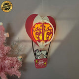 Snoopy Valentine - 3D Air Balloon Lantern File - Cricut File 2 - LightBoxGoodMan