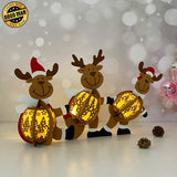 Reindeer - 3D Christmas Lantern File - Cricut File 4 - LightBoxGoodMan