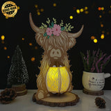 Highland Cow - 3D Highland Cow Lantern File - 7.9x8.6" - Cricut File - LightBoxGoodMan