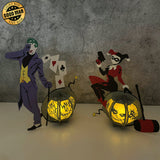 Pack 2 Joker & Harley Quinn - Halloween Themed 3D Lantern File - Cricut File - LightBoxGoodMan