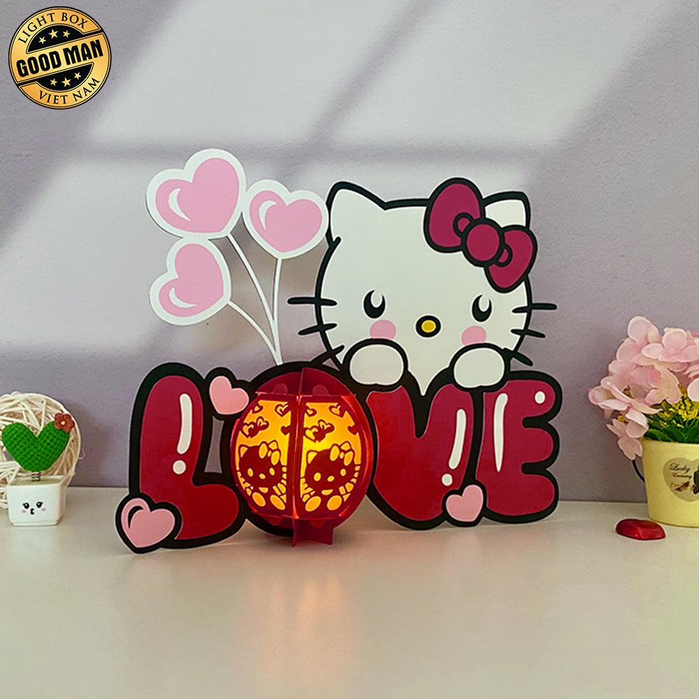 Hello Kitty - 3D Love Lantern File - Cricut File 1
