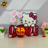 Hello Kitty - 3D Love Lantern File - Cricut File 1 - LightBoxGoodMan