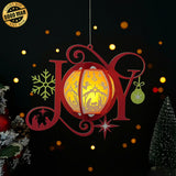 JOY - 3D Christmas Lantern File - Cricut File - LightBoxGoodMan