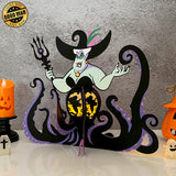 Ursula - Halloween Themed 3D Lantern File - Cricut File 1 - LightBoxGoodMan