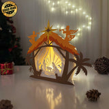 Nativity - Nativity House Papercut Lightbox File - Cricut File 2 - LightBoxGoodMan