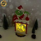 Merry Grinchmas - Grinch Papercut Lightbox File - Cricut File 3 - LightBoxGoodMan