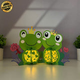 Frog Couple - 3D Love Lantern File - Cricut File 1 - LightBoxGoodMan