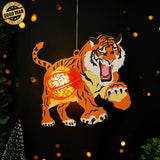 Tiger - 3D Tiger Lantern File - 9.5x8" - Cricut File - LightBoxGoodMan