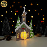 Church - 3D Christmas Lantern File - Cricut File 1 - LightBoxGoodMan