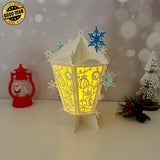 Snowflake - 3D Christmas Vintage Lantern File  - Cricut File 2 - LightBoxGoodMan