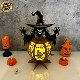 Scarecrow - 3D Witch Crystal Ball Lantern File - Cricut File 1 - LightBoxGoodMan