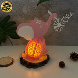 Elephant - 3D Elephant Lantern File - 7.8x10.8" - Cricut File - LightBoxGoodMan
