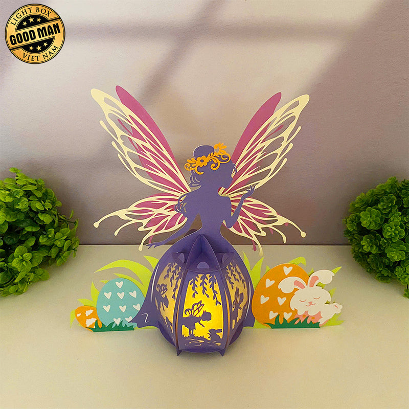 Fairy Easter - 3D Easter Fairy Lantern File - Cricut File 2 - LightBoxGoodMan