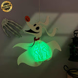 Naughty Zero - Halloween Themed 3D Lantern File - Cricut File Nightmare Lantern 2 - LightBoxGoodMan