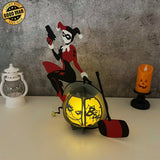 Harley Quinn - Halloween Themed 3D Lantern File - Cricut File 1 - LightBoxGoodMan