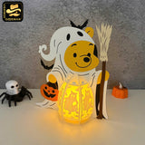 Pooh Halloween - Winnie The Pooh Themed 3D Halloween Lantern File - Cricut File 1 - LightBoxGoodMan
