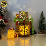 Fireplace - 3D Christmas Lantern File - Cricut File 1 - LightBoxGoodMan