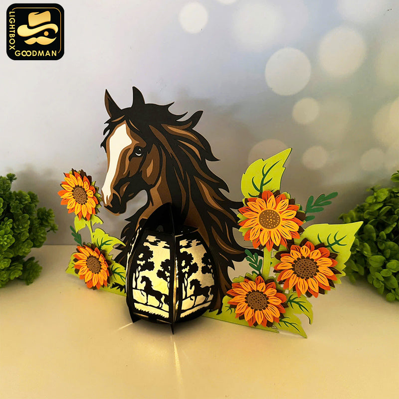 Horse - 3D Animal Lantern File - Cricut File 1 - LightBoxGoodMan