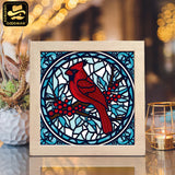 Christmas Cardinal Bird – Paper Cut Light Box File - Cricut File - 8x8" - LightBoxGoodMan