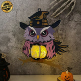 Witch Owl - 3D Owl Lantern File - Cricut File 4 - LightBoxGoodMan