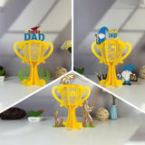 Pack 3 Lantern Father's Trophy - Father's Day Themed 3D Lantern File - Cricut File - LightBoxGoodMan