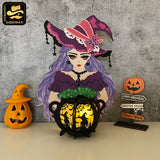 Witch's Cauldron 4  - 3D Witch Lantern File - Cricut File - LightBoxGoodMan