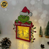 Merry Grinchmas - Grinch Papercut Lightbox File - Cricut File 1 - LightBoxGoodMan