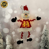 Santa Hanging - 3D Christmas Lantern File - Cricut File 1 - LightBoxGoodMan