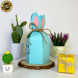 Bunny Gift Box - Easter Candy Box Paper Cutting File - 3.5x7.9" - Cricut File - LightBoxGoodMan