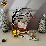 Happy Santa - 3D Christmas Lantern File - Cricut File 5 - LightBoxGoodMan