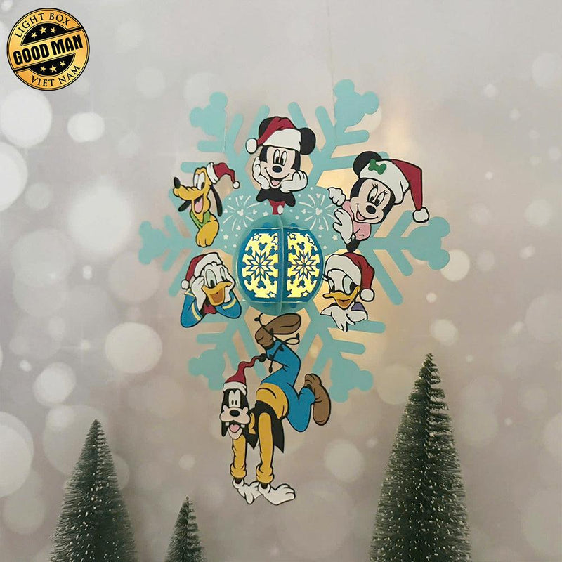 Snowflake Disney - 3D Christmas Lantern File - Cricut File 4 - LightBoxGoodMan