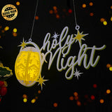 OH HOLY NIGHT - 3D Christmas Lantern File - Cricut File - LightBoxGoodMan