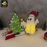 Christmas Ghost 2 - 3D Christmas Lantern File - Cricut File 3 - LightBoxGoodMan