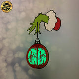 The Grinch - 3D Christmas Lantern File - Cricut File 1  - LightBoxGoodMan