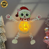 Cat Xmas Hanging - 3D Christmas Lantern File - Cricut File 1 - LightBoxGoodMan