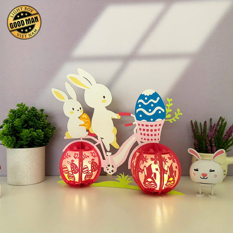 Bike Easter - Easter Bike 3D Lantern File - Cricut File - LightBoxGoodMan