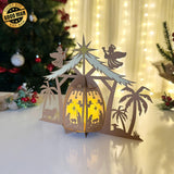 Nativity Scene - 3D Christmas Lantern File - Cricut File 1 - LightBoxGoodMan