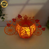 Cinderella - 3D Pumpkin Carriage Papercut Lantern File - Cricut File 1 - LightBoxGoodMan