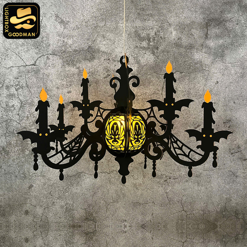 Halloween Chandelier 1 - 3D Halloween Candles Lantern File - Cricut File - LightBoxGoodMan