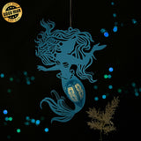 Mermaid - 3D Mermaid Lantern File - 11.4x7" - Cricut File - LightBoxGoodMan