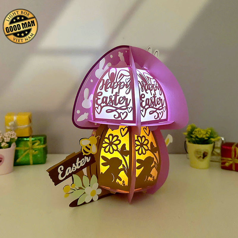 Easter Mushroom - 3D Easter Mushroom Lantern File - Cricut File 1 - LightBoxGoodMan