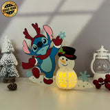 Stitch Xmas - 3D Christmas Lantern File - Cricut File 2 - LightBoxGoodMan