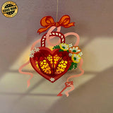 Love Locks - 3D Love Lantern File - Cricut File 1 - LightBoxGoodMan