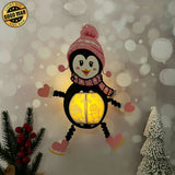 Penguin Hanging - 3D Christmas Lantern File - Cricut File 1 - LightBoxGoodMan