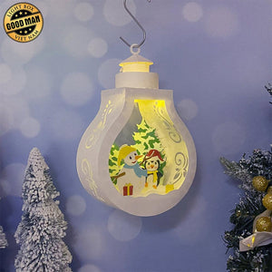 Christmas - 3D Christmas Pop-up Light Bulb File - Cricut File 1 - LightBoxGoodMan