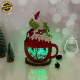 Grinch - Christmas Themed 3D Hot Cocoa Lantern File - Cricut File 1 - LightBoxGoodMan