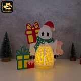 Christmas Ghost 3 - 3D Christmas Lantern File - Cricut File 3 - LightBoxGoodMan
